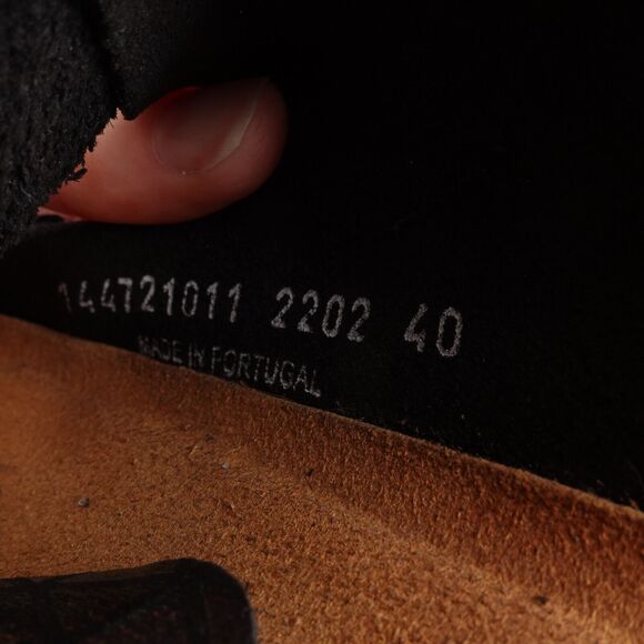 Fly London Sandals Womens SZ EU 40 US 9-9.5 BLK Iridescent Leather Slide Shoes - Picture 11 of 14